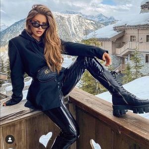 Isa Faux Leather Pant in Black
Michael Costello